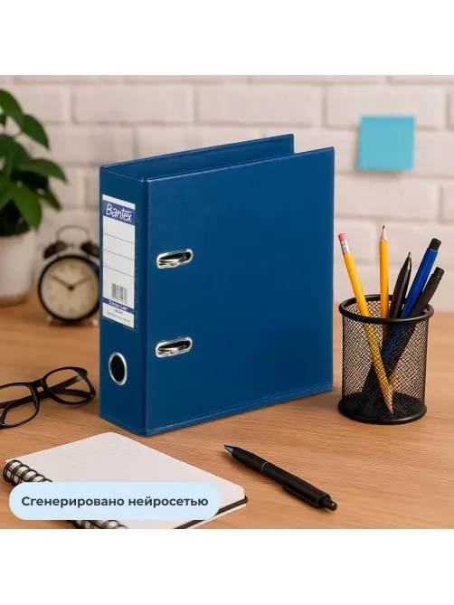 Папка-регистратор формат А5,верт,70мм,т-синий,ПБП2,карм.кор