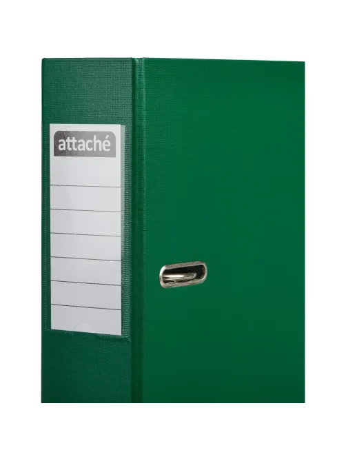 Папка-регистратор 75мм Attache, А4, зеленая, ПБП2, метал. угол, карман.кор