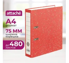 Папка-регистратор  без мет.уголка_бюдж 75мм ч/б,крас,бум/бум