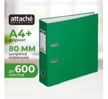 Папка-регистратор ECONOMY PLUS 80мм,зел,ПБП1,карм.кор,мет.уг