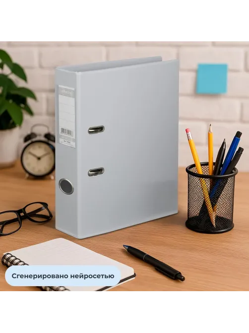 Папка-регистратор Strong Line  50мм, серый, ПБП2, карм.кор