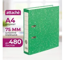 Папка-регистратор  без мет.уголка_бюдж 75мм ч/б,зел,бум/бум