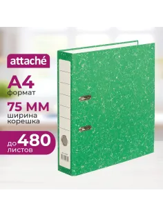 Папка-регистратор  без мет.уголка_бюдж 75мм ч/б,зел,бум/бум