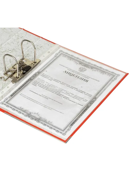 Папка-регистратор 75 мм Attache А4, красная, РР/бумага, мет. уголок