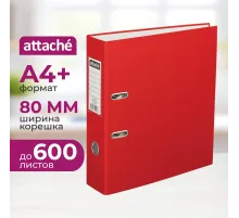 Папка-регистратор с арочн.мех.Attache Экономи 80 мм,красный,ПБП1,карм.кор