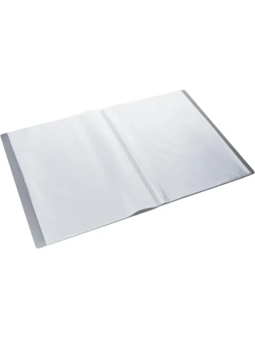 Папка файловая 40 файлов Attache Metallics А4, 800мкм, этикетка, серый