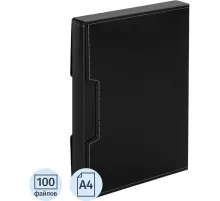 Папка файловая на 100 файлов в коробе черный