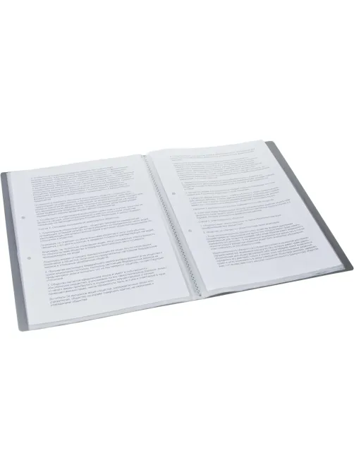 Папка файловая 40 файлов Attache Metallics А4, 800мкм, этикетка, серый