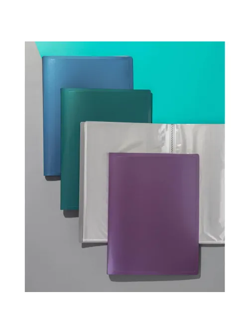 Папка файловая 40 файлов Attache Metallics А4, 800мкм, этикетка, серый