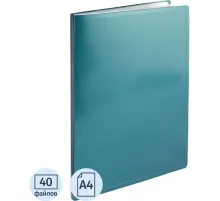 Папка файловая 40 файлов Attache Metallics А4, 800мкм, этикетка, зеленый