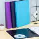 Папка с зажимом Комус сиреневая, с карманом для CD/визитки
