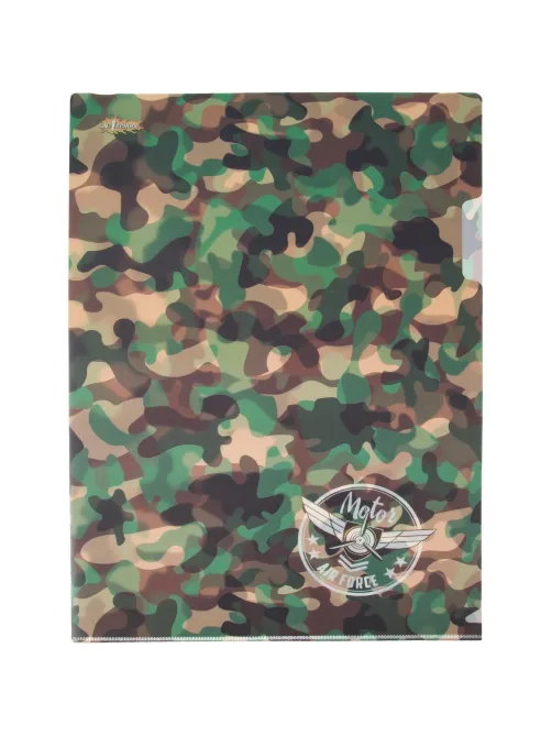 Папка уголок А4 №1 School Military (зелен) 2шт/уп