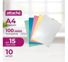 Папка уголок А4 100 Attache цвет в ассортименте 100 мкм 10 шт/уп