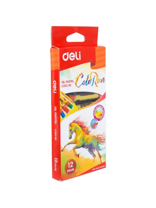Пастель масляная Deli ColoRun 12цв, EC20200