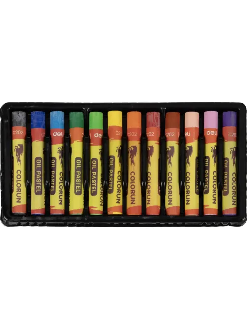 Пастель масляная Deli ColoRun 12цв, EC20200