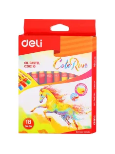 Пастель масляная Deli ColoRun 18 цв/наб EC20210