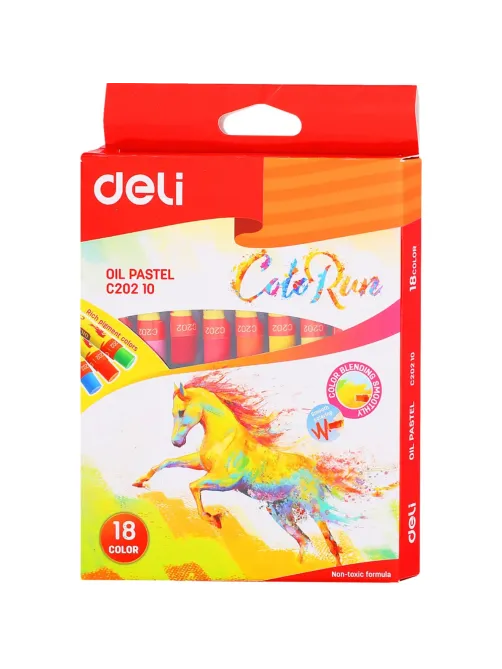 Пастель масляная Deli ColoRun 18 цв/наб EC20210