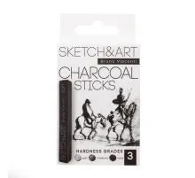 Уголь для рисования пресс SKETCH&ART черн мягк,средн,твердый 3шт/наб 25-001