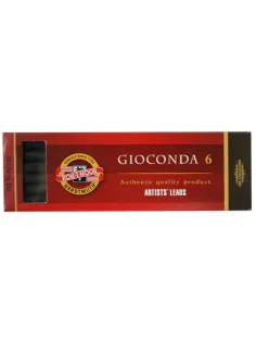 Уголь для рисования KOH-I-NOOR, GIOCONDA,кругл, черный цв.,6 шт в уп 8673/2