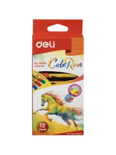 Пастель масляная Deli ColoRun 12цв, EC20200