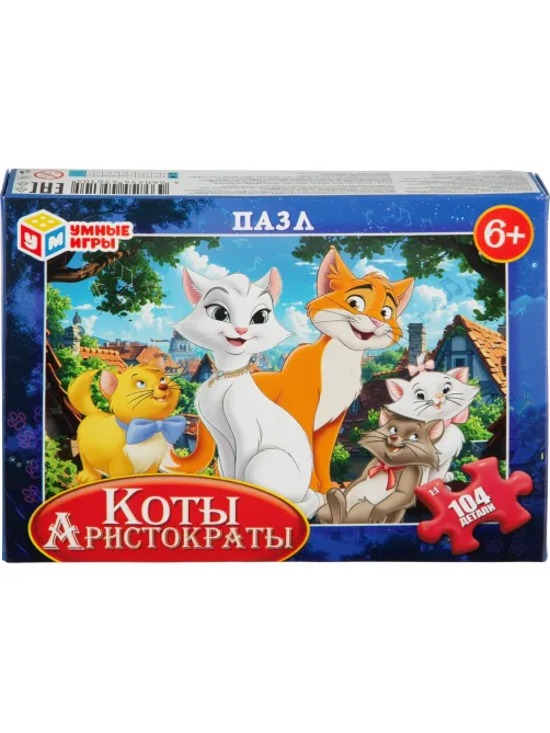 Пазл puzzle Коты Аристократы. 104 детали. 190х141х35 мм. 4660254456105