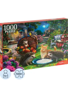 Пазл 1000 элементов. ЕЖИ И КОТЕНОК, Ф1000-6633