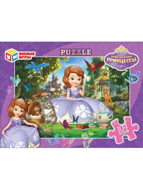 Пазл puzzle 104 детали Приключения Принцессы, 4660254451490