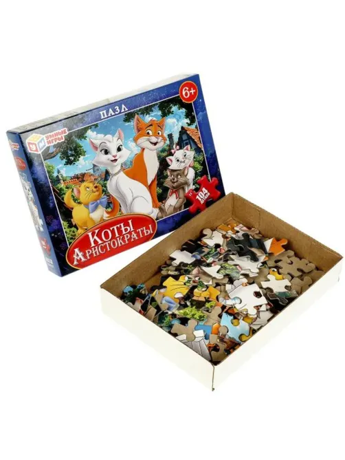 Пазл puzzle Коты Аристократы. 104 детали. 190х141х35 мм. 4660254456105