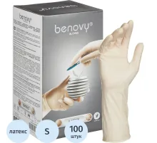 Перчатки мед.хирург. латекс., стерил. неопуд. ПАФ,  Benovy  р-6,5 50 пар/уп