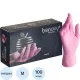 Перчатки нитрил, н/c, н/о, текстур, Benovy (M) 50п/уп, розовый