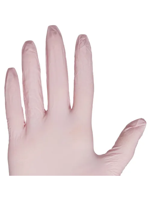 Перчатки нитрил, н/c, н/о, текстур, Benovy (M) 50п/уп, розовый