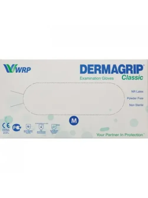 Перчатки мед. смотров. латекс н/c,н/о, текст,2хлор Dermagrip Cls (M) 50п/уп