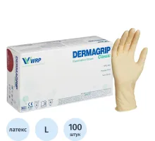 Перчатки мед. смотров. латекс н/c,н/о, текст,2хлор Dermagrip Cls (L) 50п/уп