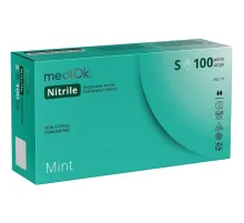 Перчатки нитрил. н/с. н/о, зеленые MediOk (S) 50п/уп, 4гр