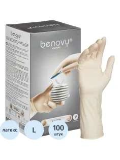 Перчатки мед.хирург. латекс., стерил. неопуд. ПАФ,  Benovy  р-8,5 50 пар/уп
