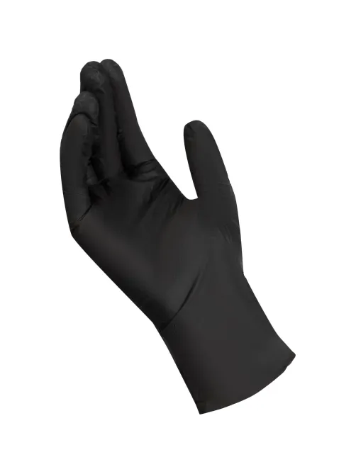 Перчатки нитрил. о/р, н/о, н/с FOXY-GLOVES (М) черный уп/2шт
