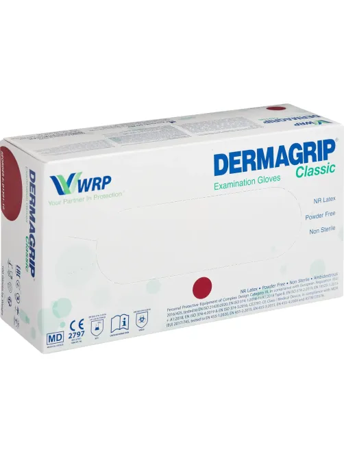 Перчатки мед.смотров. латекс н/c,н/о, текст,2хлор Dermagrip Cls (XL) 50п/уп