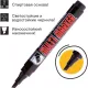 Маркер перманентный Crown Multi Marker 5 мм скошенный черный