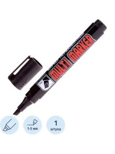 Маркер перманентный Crown Multi Marker 5 мм скошенный черный