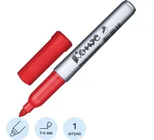Маркер перманентный КОМУС PY2304 красный 1-4мм круглый наконечник