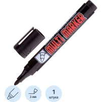 Маркер перманентный Crown "Multi Marker"  черный, пулевидный, 3мм