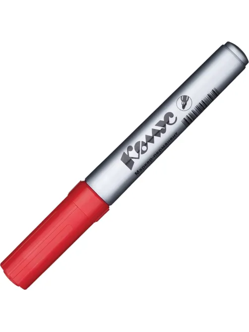 Маркер перманентный КОМУС PY2304 красный 1-4мм круглый наконечник