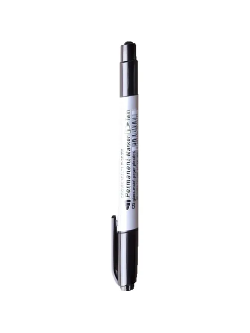 Маркер перманентный двухсторонний Crown Multi Marker Twin черный, 2мм/1мм