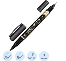 Маркер перманентный двусторонний Mate, толщина линии 0,5-1 мм, черный