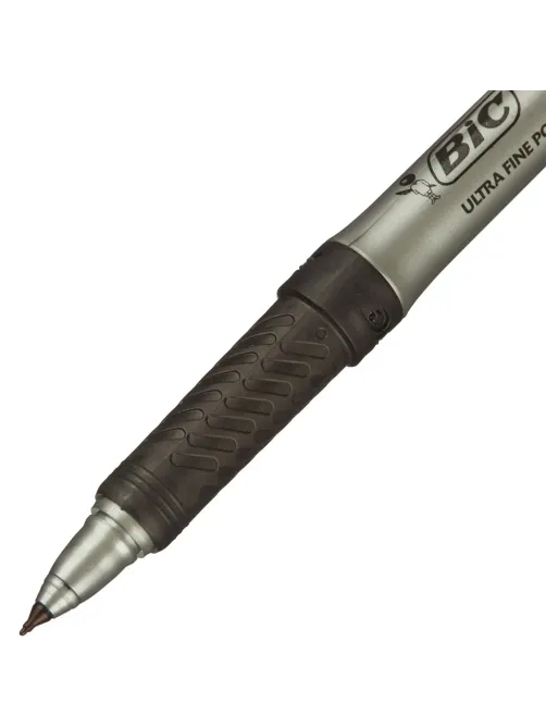 Маркер перманентный BIC резиновый грип, черный, 0,7мм