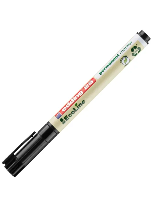 Маркер перманентный EDDING 25/1 EcoLine черный, 1 мм