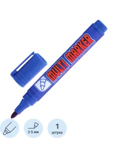Маркер перманентный Crown Multi Marker 3-5 мм синий