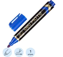 Маркер перманентный Deli Mate 1,5-3 мм синий кругл.нак.EU10230
