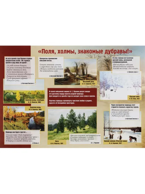 Плакат (наб)  Литература в школе.Творчество Пушкина12 плак А3 КПЛ-228