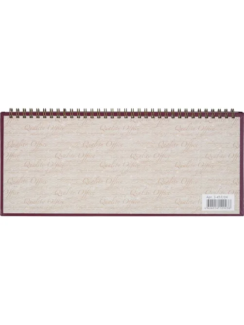 Планинг недатированный бордо,305х130, 64 л.,Ideal 3-457/04